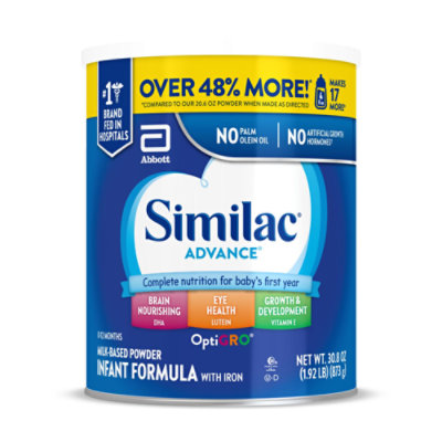 Similac Advance Infant Formula With Iron Powder - 30.8 Oz