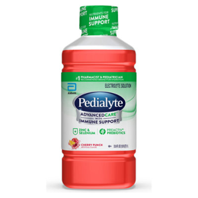  Pedialyte AdvancedCare Electrolyte Solution Ready To Drink Cherry Punch - 33.8 Fl. Oz. 