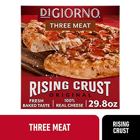 DIGIORNO Pizza Original Rising Crust Three Meat Frozen - 29.8 Oz