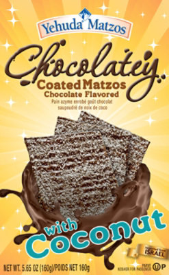 Yehuda Chocolate Cvrd Matzo With Coconut - 5.6 Oz - Image 1