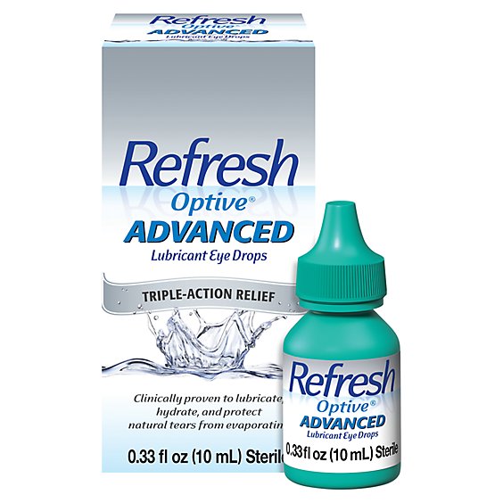Refresh Optive Advanced Lubricant Eye Drops - 0.33 Fl. Oz.