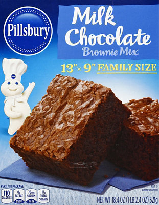 Pillsbury Brownie Mix Milk Chocolate Family Size - 18.4 Oz