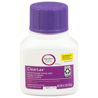 Signature Select/Care ClearLax Powder For Solution Polyethylene Glycol 3350 Osmotic Laxative - 4.1 Oz - Image 4