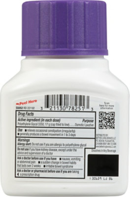 Signature Select/Care ClearLax Powder For Solution Polyethylene Glycol 3350 Osmotic Laxative - 4.1 Oz - Image 4