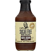 G Hughes Smokehouse Sauce BBQ Sugar Free Maple Brown Flavored - 18 Oz - Image 2
