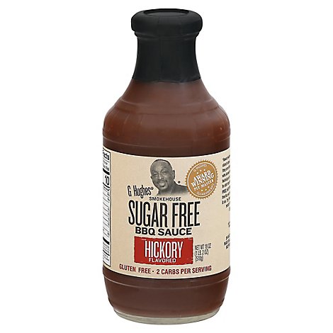 G Hughes Smokehouse Sauce BBQ Sugar Free Hickory Flavored - 18 Oz