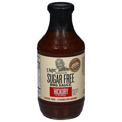 G Hughes Smokehouse Sauce BBQ Sugar Free Hickory Flavored - 18 Oz