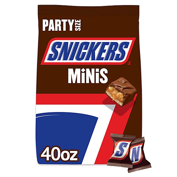 Snickers Mini Size Milk Chocolate Candy Bars Bag - 40 Oz