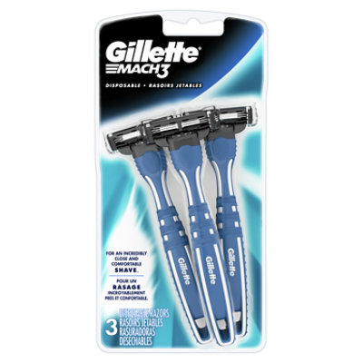 Gillette MACH3 Razor Disposable Smooth Shave - 3 Count - Image 8