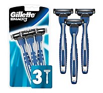 Gillette MACH3 Razor Disposable Smooth Shave - 3 Count