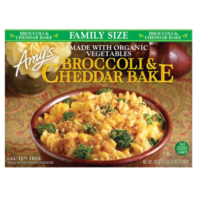 Amys Family Size Broccoli & Cheddar Bake - 28 Oz
