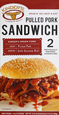 Kinders Bbq Pulled Pork Sandwich - 12.5 Oz - Image 2