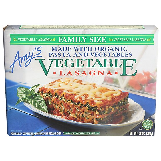 Amys Family Size Vegetable Lasagna - 28 Oz