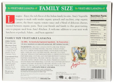 Amys Family Size Vegetable Lasagna - 28 Oz - Image 2