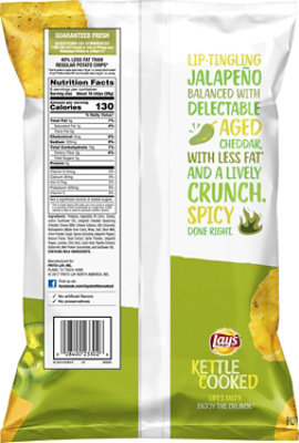 Lays Potato Chips Kettle Cooked Jalapeno Cheddar - 8 Oz - Image 6