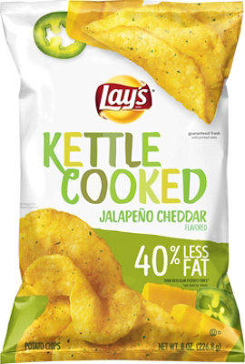 Lays Potato Chips Kettle Cooked Jalapeno Cheddar - 8 Oz - Image 2