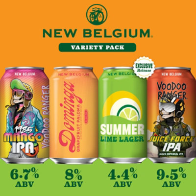 New Belgium Variety Pack Craft Beer ABV Varies Cans - 12-12 Fl. Oz. - Image 1