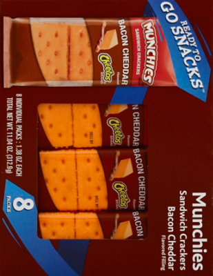 Munchies Crackers Sandwich Cheddar Cheese - 8 -1.38 Oz - Image 3