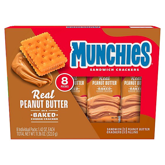 MUNCHIES Crackers Sandwich Peanut Butter - 8 -1.42 Oz