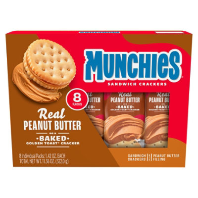 Munchies Crackers Sandwich Peanut Butter Toast Crackers - 8-1.42 Oz - Image 3