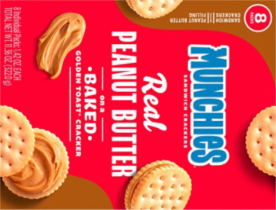 Munchies Crackers Sandwich Peanut Butter Toast Crackers - 8-1.42 Oz - Image 6