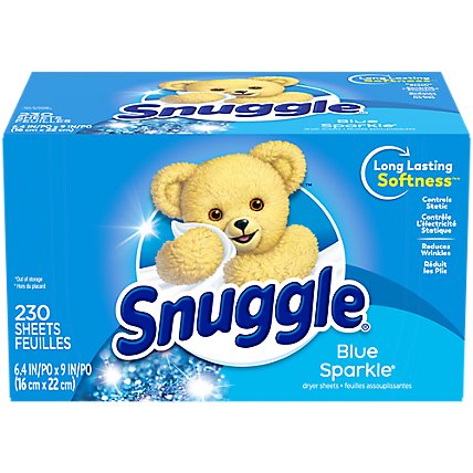 Snuggle Blue Sparkle Fabric Softener Dryer Sheets - 230 Count - Image 1