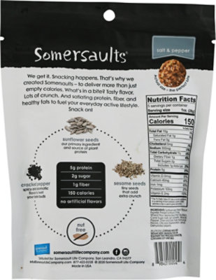 Somersaults Sunflower Seed Snack Salty Pepper - 6 Oz - Image 6