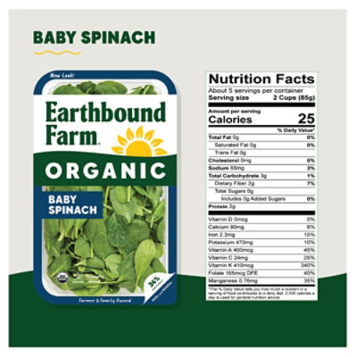 Earthbound Farm Organic Baby Spinach Tray - 16 Oz - Image 4