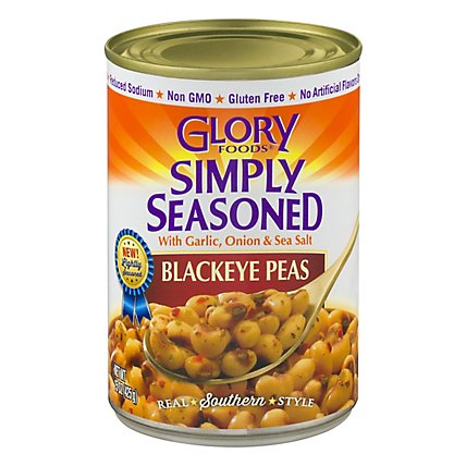 Glory Foods Sensibly Seasoned Lower Sodium Blackeye Peas - 15 Oz - Image 2