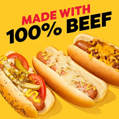 Oscar Mayer Jumbo Beef Franks Hot Dogs Pack - 8 Count - Image 2