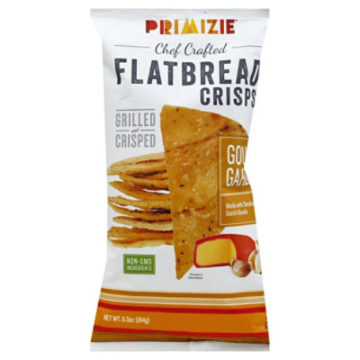 Primizie Flatbread Crisps Gouda Garlic - 6.5 Oz