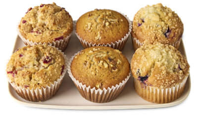 Cranberry Orange,Blueberry & Banana Nut Muffins 6 Count - Each - Image 1