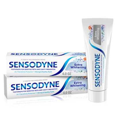Sensodyne Toothpaste Maximum Strength With Fluoride Extra Whitening
