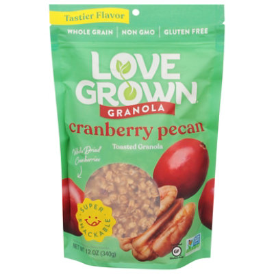 Love Grown Oat Clusters Toasted Granola Sweet Cranberry Pecan - 12 Oz