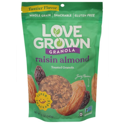 Love Grown Oat Clusters Toasted Granola Raisin Almond Crunch - 12 Oz