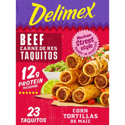 Delimex Beef Corn Taquitos Frozen Snacks Box 23 Count Safeway