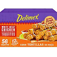 Delimex White Meat Chicken Corn Taquitos Frozen Snacks Box - 56 Count - Image 4