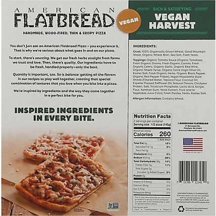 American Flatbread Pizza Vegan Harvest Frozen - 10.2 Oz - Image 6