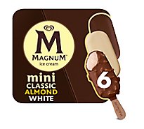 Magnum Ice Cream Bar Mini Classic Almond & White - 6 Count
