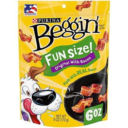 Beggin Dog Treats Fun Size Bacon - 6 Oz - Image 1