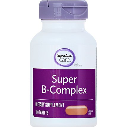 Signature Care Super B Complex Dietary Supplement Tablet - 100 Count - Image 2