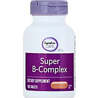 Signature Care Super B Complex Dietary Supplement Tablet - 100 Count - Image 2