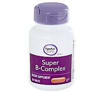 Signature Care Super B Complex Dietary Supplement Tablet - 100 Count