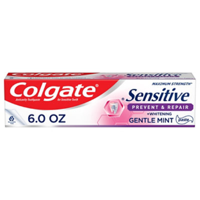 Colgate Sensitive Toothpaste Prevent and Repair Gentle Mint Paste Formula - 6 Oz - Image 1