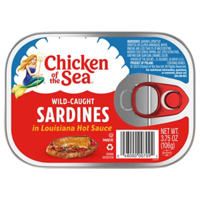 Chicken of the Sea Wild Caught Sardines in Louisiana Hot Sauce - 3.75 Oz. - Image 1