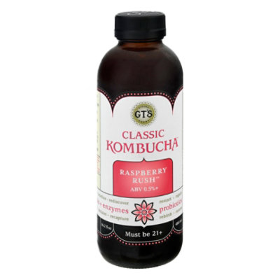 GTs Kombucha Raspberry Rush - 16.2 Fl. Oz.