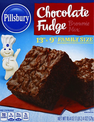 Pillsbury Brownie Mix Chocolate Fudge Family Size - 18.4 Oz