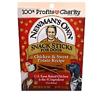 Newmans Own Dog Treat Snack Sticks Chicken & Sweet Potato Recipe Pouch - 5 Oz