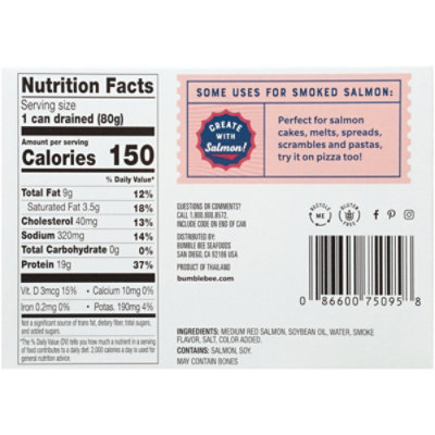 Bumble Bee Salmon Smoked Fillets in Oil - 3.75 Oz - Image 6