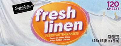 Signature SELECT Fabric Softener Sheets Fresh Linen Box - 120 Count - Image 5